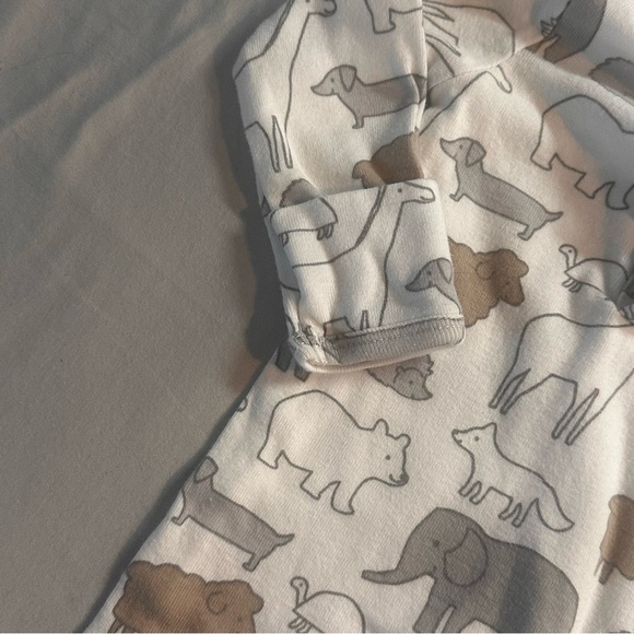 Carter's - White and Gray Animal Print Sleep Sack/night gown - Picture 3 of 4
